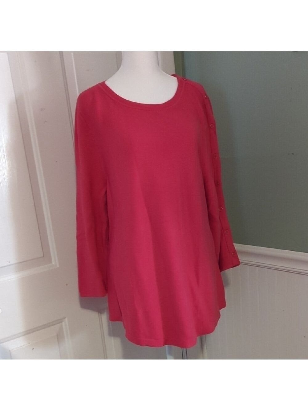 Talbots Pink Long Sleeve Tunic Sweater Large